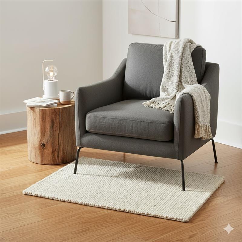 35- ALFOMBRA NEPAL LISO MARFIL 67X130