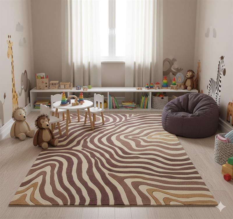 126- ALFOMBRA MILANO 140X200 MARRONES