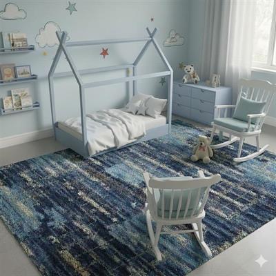 190- ALFOMBRA BALI 793 AZUL 70X135