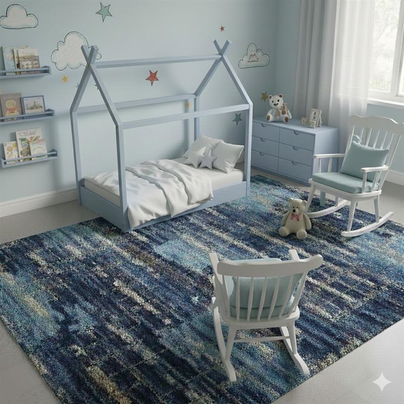 190- ALFOMBRA BALI 793 AZUL 70X135