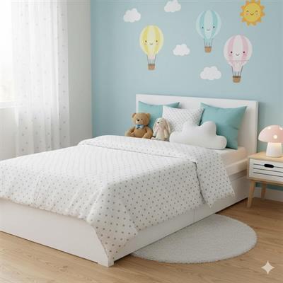 46- COLCHA ALIA 90 TOPOS BEIGE