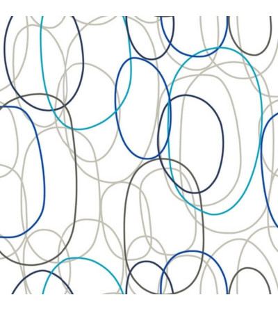 Tela Estor estampado circulos azules