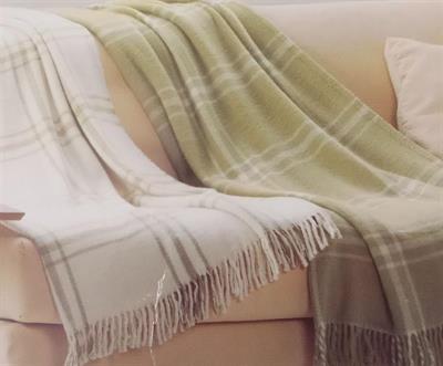 10- MANTA PRISMA DUO 140X170 BLANCO-VERDE