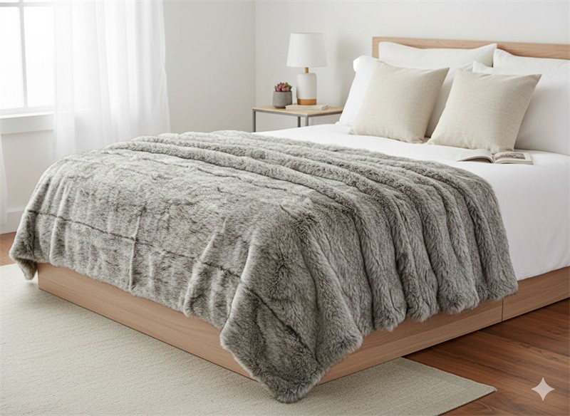 1- PLAID 40 ANTILOPE PLOMO 140X170