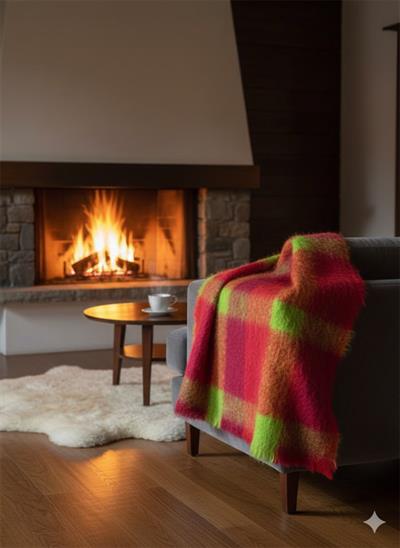 9- PLAID RENO C15 ROJO/VERDE 130x170