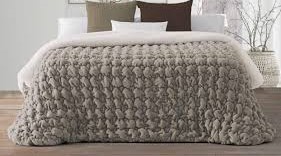 13- PLAID BUBBLE 140X190 C07 BEIGE