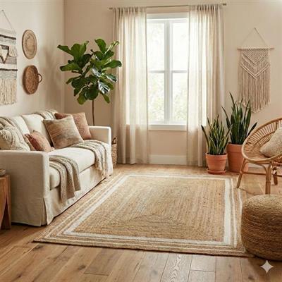 5- ALFOMBRA DESH TV-15 NATURAL 120X160