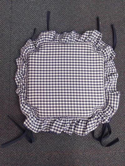 26- COJIN SILLA VICHY AZUL