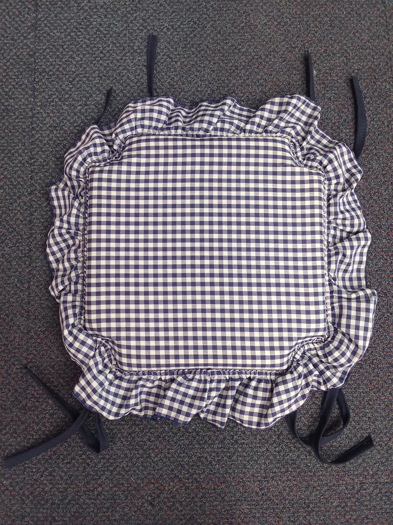 26- COJIN SILLA VICHY AZUL