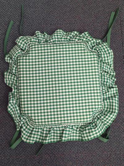 28- COJIN SILLA VICHY VERDE CLARO