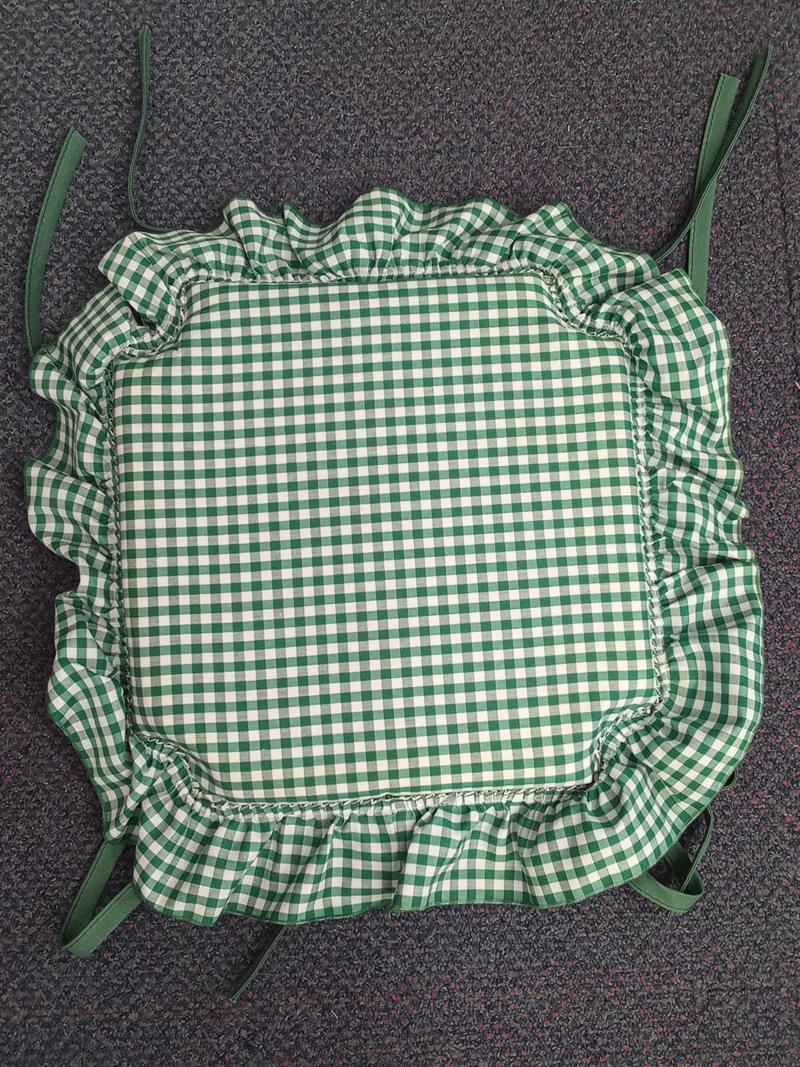 28- COJIN SILLA VICHY VERDE CLARO