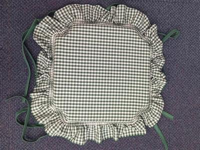 29- COJIN SILLA VICHY VERDE OSCURO