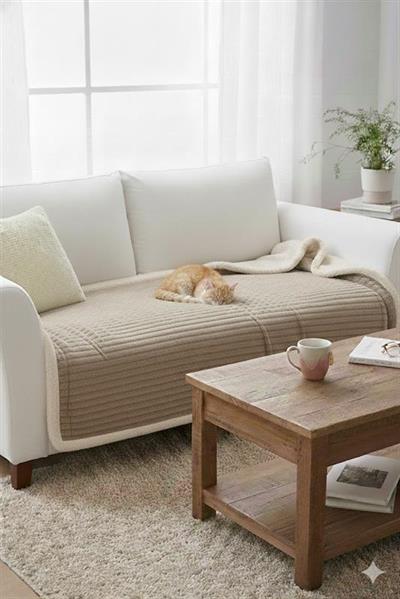 38- PLAID LINES MELANGE 130X160CM. C05 VERDE